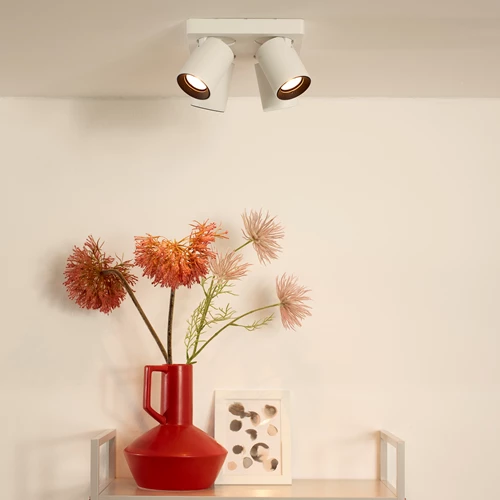 Lucide NIGEL - Foco de techo - LED Dim to warm - GU10 - 4x5W 2200K/3000K - Blanco - ambiente 1
